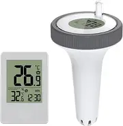 MEIJUN Wireless Digital Swimming Pool Thermometer, Floating, LCD Screen, High Accuracy, Waterproof, Bluetooth, 60M Range, 1 Count, Adult, Both Indoor/Outdoor, Pool Thermometer