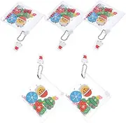 DOITOOL 6 Sets Christmas Themed Erasers Set Cute Cartoon Xmas Erasers for Portable PVC Zipper Bag for School Party Favors and Creative Fun