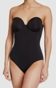 $132 Wacoal Women's Black Red Carpet Strapless One Piece Shapewear Size 34D