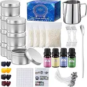 Complete Candle Making Kits for Adults Beginners, DIY Candle Making Supplies Include Soy Wax, Wicks, Wicks Sticker, Candle Tins & More, Festival Gifts for Women