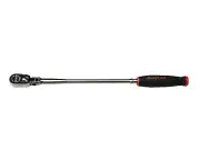 Snap On Tools NEW THLLF72 1/4" Drive RED Soft Grip Extra-Long Flex Head Ratchet
