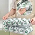 Auto-Rolling Soda Can Storage Organizer 1/2 Tier Fridge Can Holder Kitchen