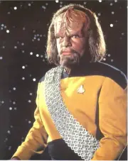 Star Trek TNG Lt. Commander Worf 8 x 10 Glossy Postcard 1992, NEW UNUSED