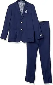[Isaac Mizrahi] Slim Fit Boy's 2pc Linen Stretch Suit