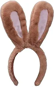 Bunny Ears Headband,Bunny Ears Costume Prop - Plush Fuzzy Ears Headwear, Cute Bunny Ears Costume For Kid's Easter Birthday