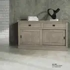 Sideboard Cupboard Modern 2 Door Sliding 2 Drawers Mobile Container Living Room