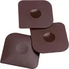 Pan Scrapers Dish Scraper Tool Set, Plastic Kitchen 3-Pack, Brown