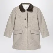 [Bonpoint] Single breasted wool blend coat 8 Y Beige