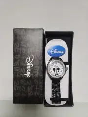 Disney Women's Mickey Black Enamel Sparkle Watch - A2