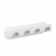 2PCS Key Holder Rack Post Organizer Letter Box Mail Door Hanger Wall Mount Hooks Home WHITE COLOR