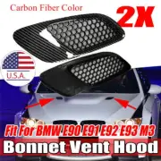 Carbon Fiber Color Bonnet Vent Hood Air Vent Scoop Duct For BMW E90 E91 E92 E93
