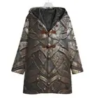 Gladiator Repoussé Cotton Canvas Hooded Jacket Coat Crusader Armor Cloak Unisex
