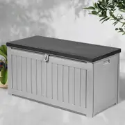 190L Gardeon Outdoor Storage Box Container Cabinet Lockable Garden Bench Tool Shed Black