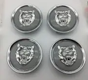 GENUINE JAGUAR NEW GREY SILVER ALLOY WHEEL CENTRE CAP BADGES XJ6 XJ12 XJ40 XK8