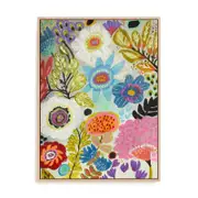Artey | Secret Garden Floral I - Framed Canvas - Natural Frame - 45 x 60cm