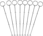 8 Sets 3 Tier Cake Plate Stand Handle Fittings Silver for Tea Shop Room Hotel