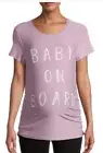 Time & Tru NEW♈Woman's Printed Maternity knit Top size XL~mauve