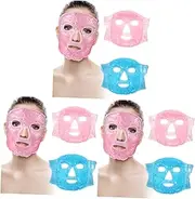 Healeved 2sets Cooling Mask Face Ice Pack for Women Cold Compress Eye Mask Hot Cold Compress for Beauty Relaxation 2pcs*2