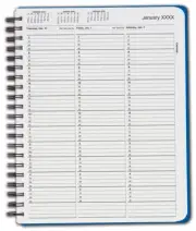 TIME5 TimeScan 1 Col Wirebound Book 15 Min 7am-6pm With Extra Hour