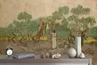 3D Olive Grove Wallpaper Wall Mural Removable Self-adhesive 83