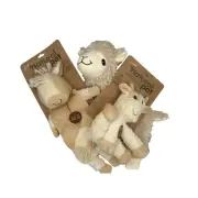 NWT Bundle of 3 Cream & Beige Dog Toys with Squeakers