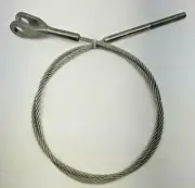 ESCO Wire Rope Assembly, 3/8, SS, 6' LONG,
