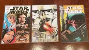STAR WARS #1 Signed ART PRINT COVERS MICHAEL GOLDEN set of 3 Convention Exclusiv