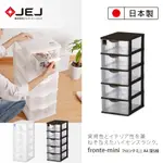 【日本JEJ】FRONTE MINI A4 透明多層雜物抽屜櫃深5抽 2色可選/抽屜櫃 抽屜 小物收納 收納櫃 台灣現貨
