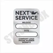 Automotive Safety 100pk CUSTOM STATIC CLING LABELS - OIL CHANGE MAINTENANCE