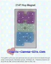 Hop Magnet-Plastic Canvas Pattern or Kit