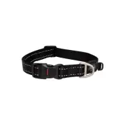 Rogz Classic Lockable Reflective Dog Collar Black Large