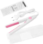2 in 1 Mini Hair Straightener Ceramic Tourmaline Flat Iron Heating Curler Small