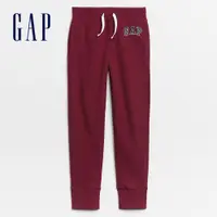 在飛比找蝦皮商城優惠-Gap 男童裝 Logo修身款彈力鬆緊束口長褲-紅色(620