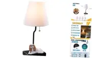 Classic Table Lamp for Bedside and Desk: Portable Nightstand Lamp with USB-C&A