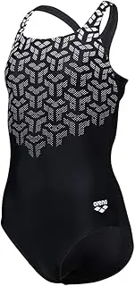 [arena] Girl's Girl's Kikko V Swimsuit Swim Pro Back One Piece (Pack of 1) Black-White
