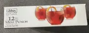 Libbey Just Cocktails 12 Mini Punch Glasses 4.75 Oz NEW