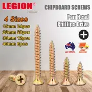 Chipboard Screws Kit Timber Wood Screws Zinc Yellow Countersunk Assortment