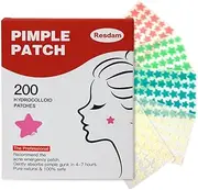 Resdam Star Pimple Patches for Face, Hydrocolloid Patches for Covering Zits and Blemishes,Cute Star Zit Covers,Facial Skin Care Products Containing Salicylic Acid| 3 Sizes (10mm, 12mm & 14mm) (200 Count)