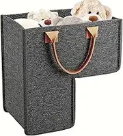 Stair Basket - Space-Saving Stair Storage,Multi-Functional Space-Saving L Shape Portable Organizer for Easy Carrying Shoes Narrow Spaces Convenient Transport Laundry Organizing