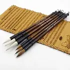 Woolen Stationery Brown Weasel Hair Writing Brush Chinese Calligraphy Brush Pen