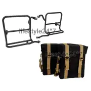 Royal Enfield "Pannier Bags Pair & Fitting Frames" For Classic 350cc 500cc (for: Royal Enfield)
