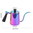 AU (Long Spout Colorful )700ml Coffee Kettle 304 Stainless Steel Gooseneck Spout