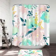 Modest Drawing Soft Colored Flowers Shower Curtain