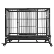 FLOOFI Foldable Dog Cage 38" with wheels