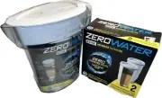 2 Pack Replacement Filters + 6 Cup Water Filter Pitcher ZeroWater Quality Meter
