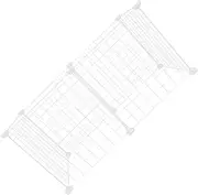 Garneck 1Set Expandable Pet Playpen Cat Cage with Panels Breathable Design for Indoor Outdoor Use for Dogs and Cats No Door