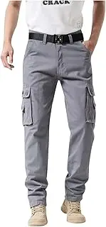 [Generic] Cargo Pants for Men Lightweight Straight Legs Baggy Pants 2025 Casual Hiking Joggers Sweatpants with Pockets