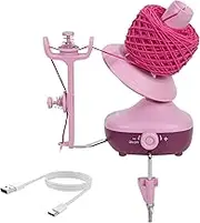 Etcokei Yarn Winder, Electric Yarn Ball Winder for Crocheting, Compact Yarn Cake Winder with Strong Tension Stepless Speed, Automatic Yarn Spinner Wool Winder, Ideal Helper for Knitting Lovers(Purple)