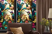 1 Sheet Static Cling Window Sticker Privacy Film Frosted Window Covering Film-Style 2