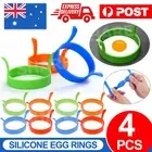 4pcs Silicone Egg Rings Non Stick Baking Kitchen Pancake Handles Egg Rings Tools